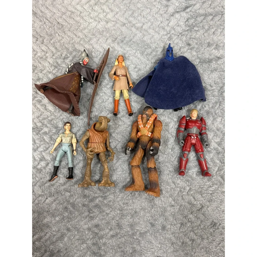 Star Wars Action Figure Lot Chewbacca Shaak Ti‎ Princess Leia Luke Skywalker 7pc